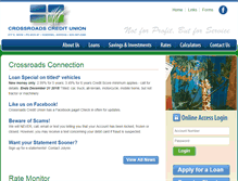 Tablet Screenshot of crossroadscreditunion.com